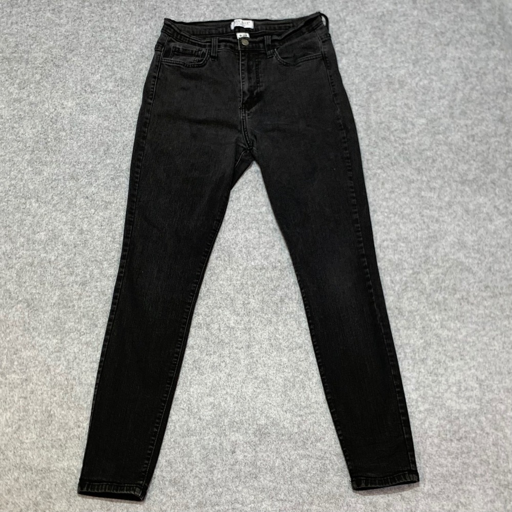Judy Blue Womens 9/29 Black High‎ Rise Skinny Jeans Stretch Denim